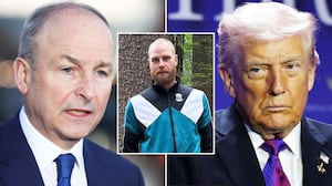 Ireland's Prime Minister Micheál Martin, Seamus Culleton, and Trump.