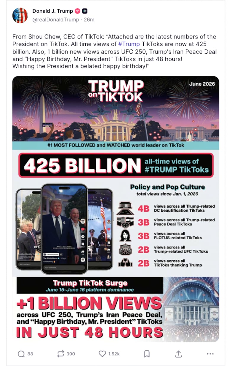 @realDonaldTrump/ TruthSocial