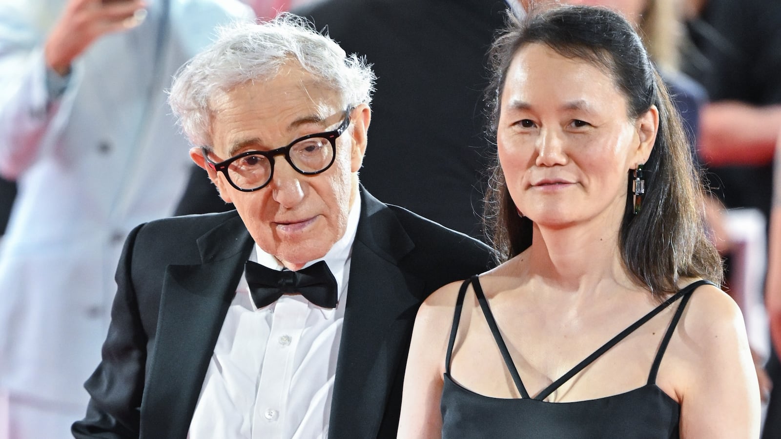 Woody Allen (L) and Soon-Yi Previn (R)