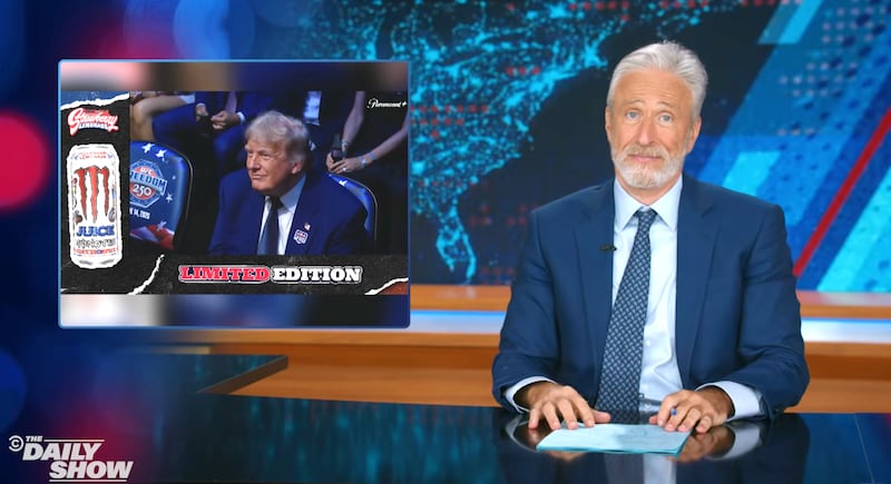 The Daily Show, Jon Stewart reacting to Trump UFC event