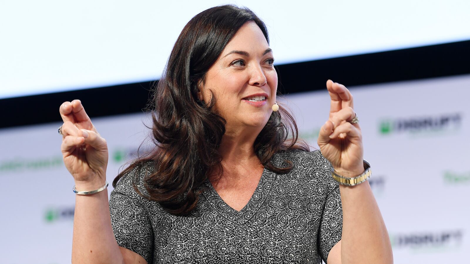 PagerDuty CEO & Chairperson Jennifer Tejada speaks onstage during TechCrunch Disrupt San Francisco 2019 at Moscone Convention Center on October 02, 2019 in San Francisco, California.