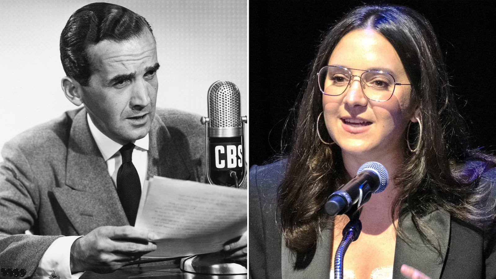 Edward R. Murrow and Bari Weiss.