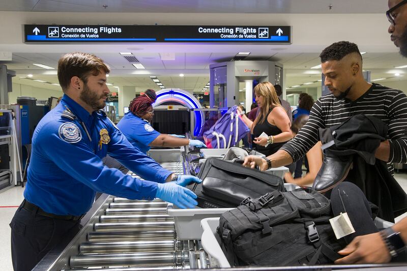 TSA checkpoint.