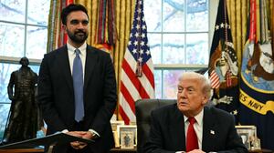 US President Donald Trump (R) meets with New York Mayor-elect Zohran Mamdani in the Oval Office at the White House in Washington, DC, on November 21, 2025.