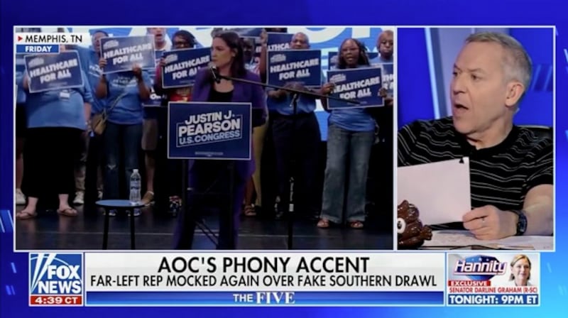 Gutfeld's latest odd comment about AOC occurred Monday, to limited approval.