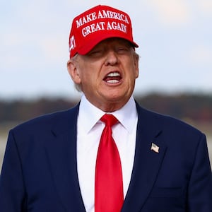 U.S. President Donald Trump speaks.