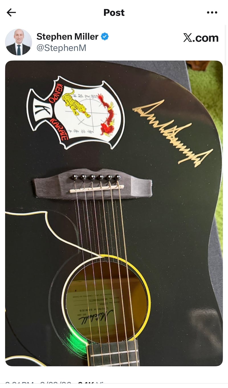 Even White House advisor Stephen Miller couldn't resist flaunting the impromptu Graceland tour.