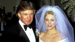 Donald Trump and Marla Maples at their wedding.