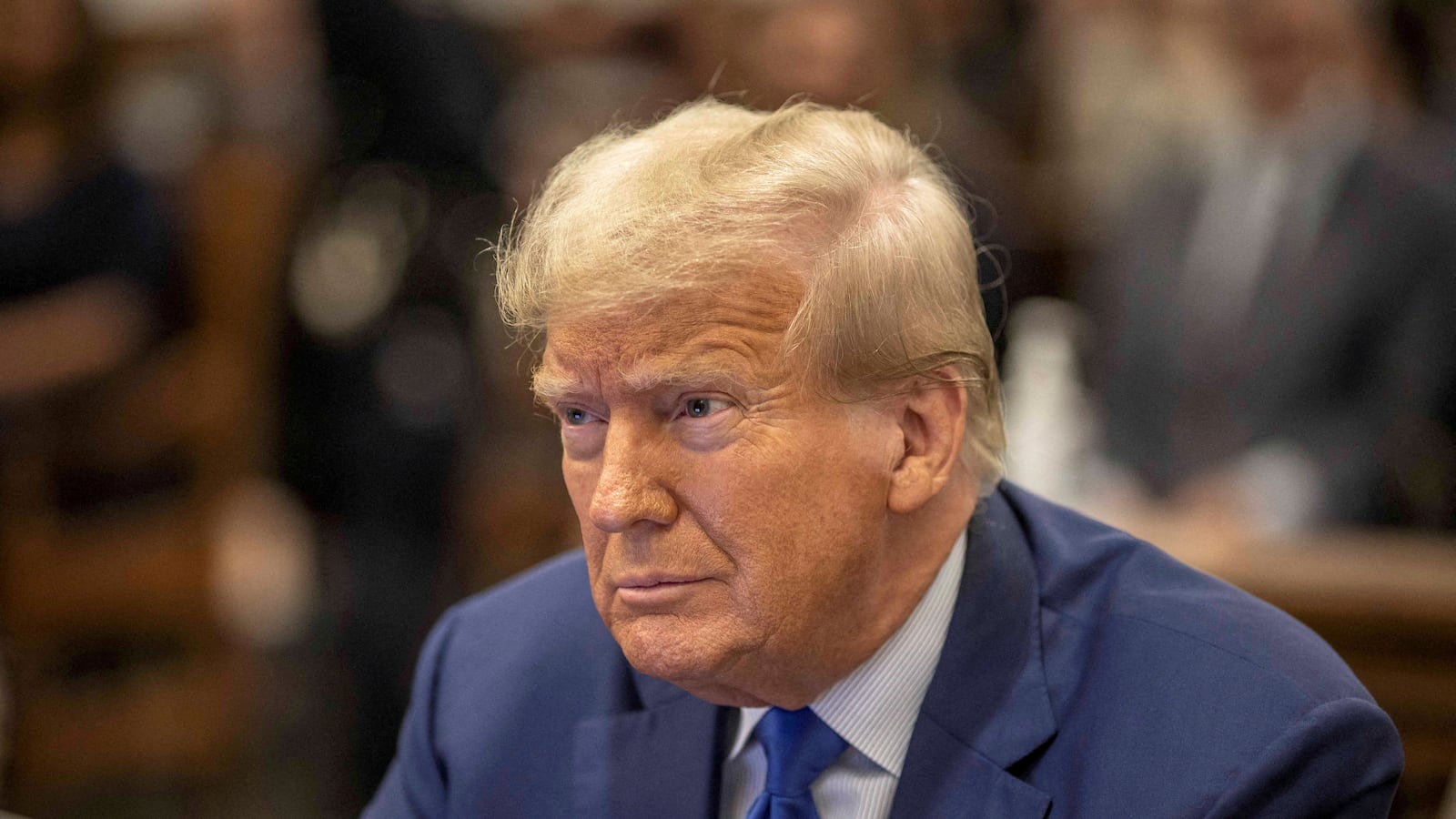 Former President Donald Trump attends the Trump Organization civil fraud trial