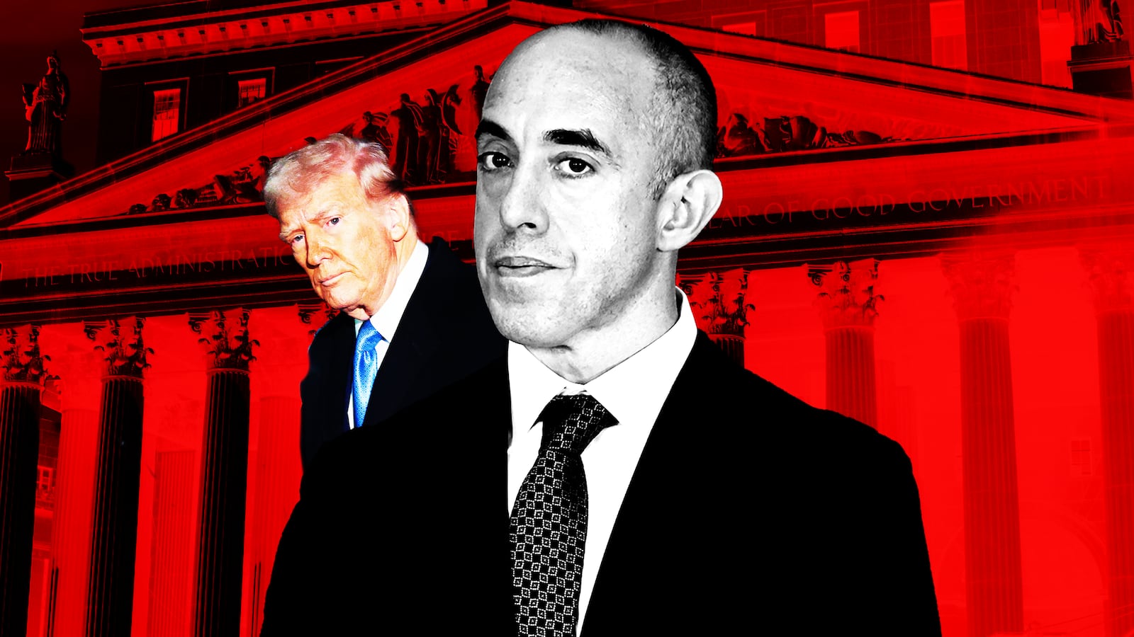 Emil Bove, Donald Trump illustration