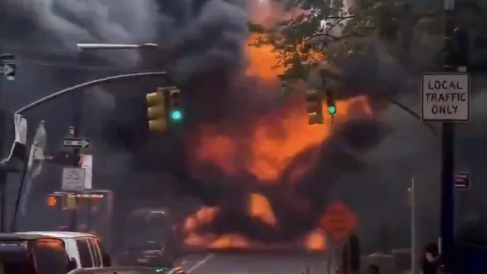 A Metropolitan Transportation (MTA) vehicle exploded in NY