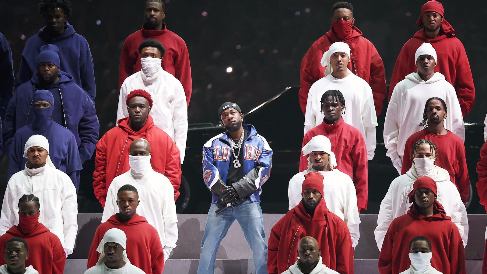 The rapper mystified Super Bowl viewers during his half-time performance.