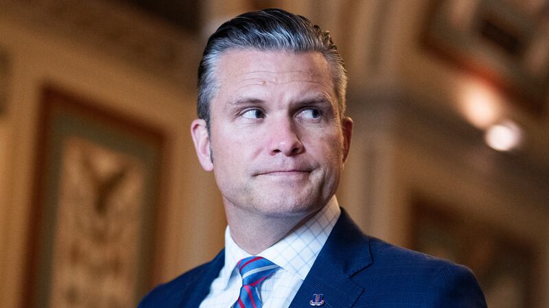 Defense Secretary Pete Hegseth arrives for a briefing in the U.S. Capitol with Congressional leaders and Secretary of State Marco Rubio on military strikes against alleged drug trafficking boats in the Caribbean, on Wednesday, November 5, 2025.