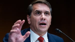 Acting Attorney General Todd Blanche would not commit to making sure violent offenders who beat Capitol police on January 6 were not eligible for payouts from the new $1.776 billion fund while testifying before a Senate subcommittee on Capitol Hill on May 19, 2026.