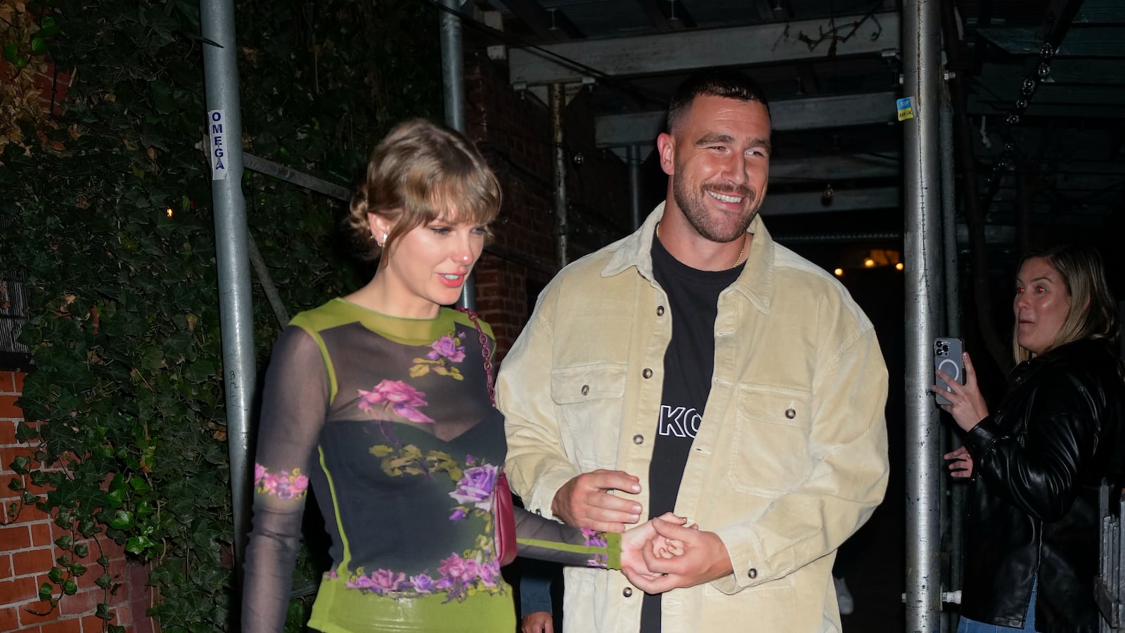 Taylor Swift and Travis Kelce in New York City.