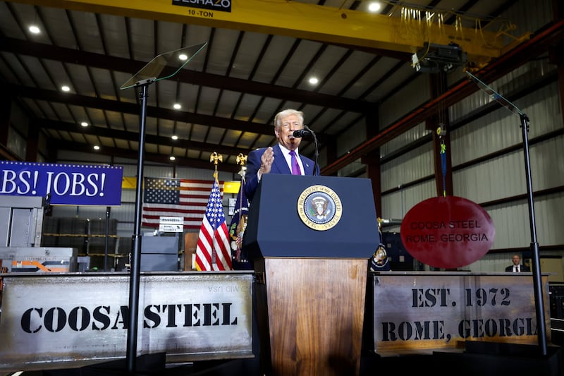 Donald Trump speaks at an event