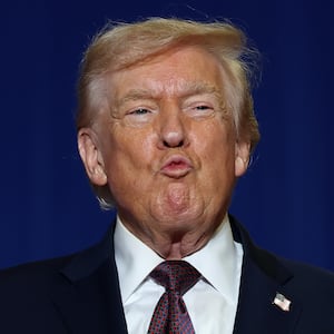 ROCKY MOUNT, NORTH CAROLINA - DECEMBER 19: U.S. President Donald Trump takes the stage during a rally at the Rocky Mount Event Center on December 19, 2025 in Rocky Mount, North Carolina. Trump spoke on his plans to lower the cost of staples, including gas and health care, while blaming the Biden administration for the economic challenges inherited by his administration. (Photo by Tasos Katopodis/Getty Images)