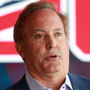 Texas Attorney General Ken Paxton campaigns as a Republican candidate for U.S. Senate at an event on February 28, 2026 in Fort Worth, Texas. Paxton will be running against Sen. John Cornyn (R-TX) and Rep Wesley Hunt (R-TX) for the Senate seat on the March 3rd primaries.