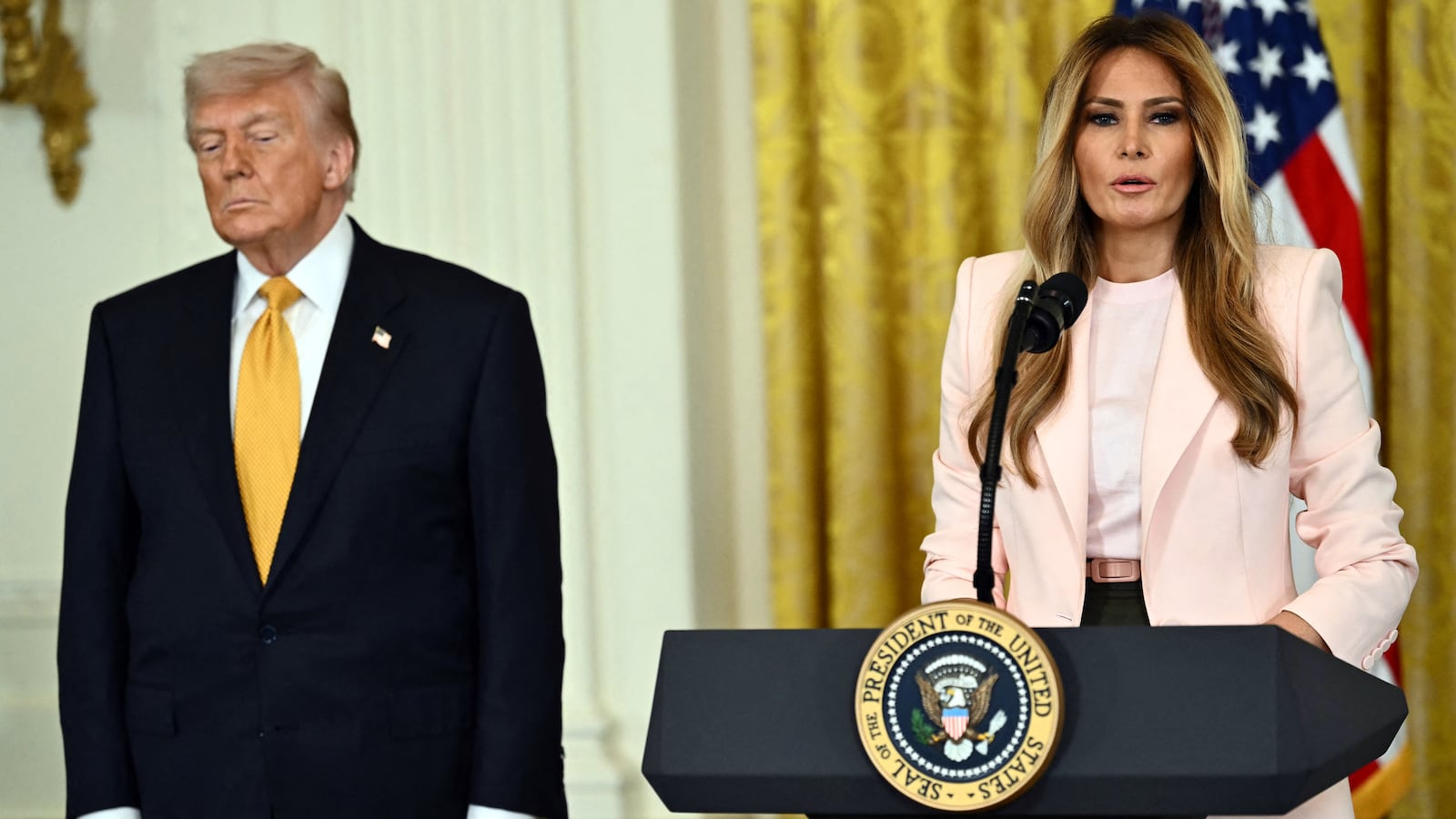 US President Donald Trump and first lady Melania Trump.