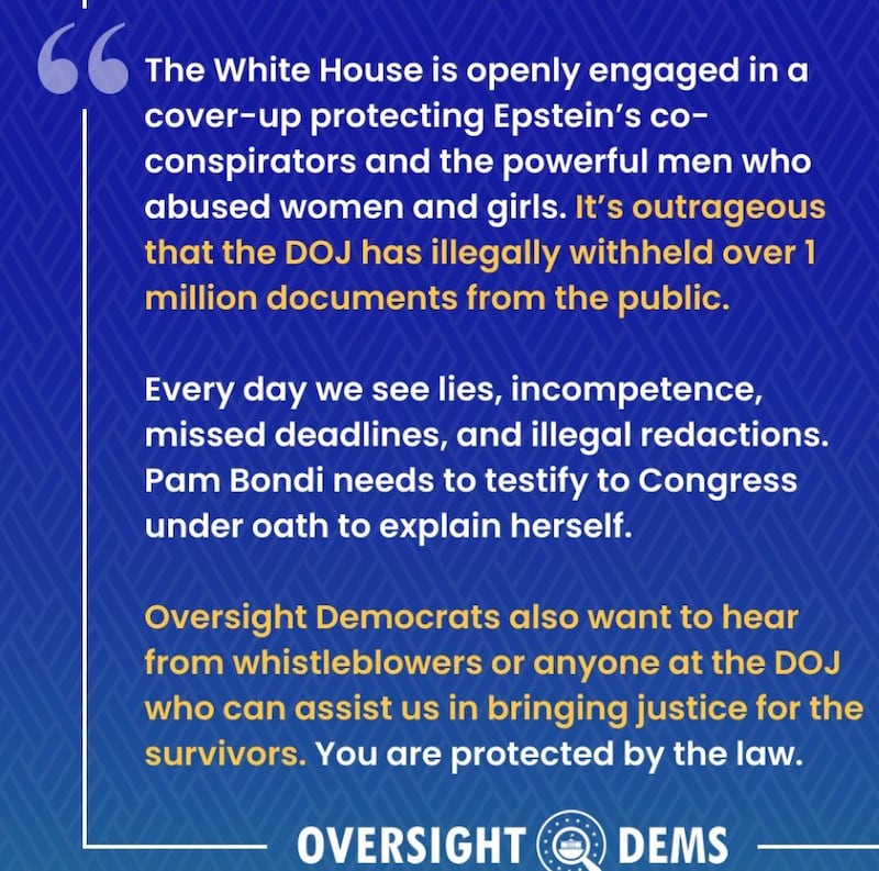 House Oversight Democrats on X