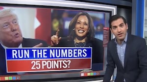 Harry Enten brutally refutes Trump's claim he would win election by 25 points.
