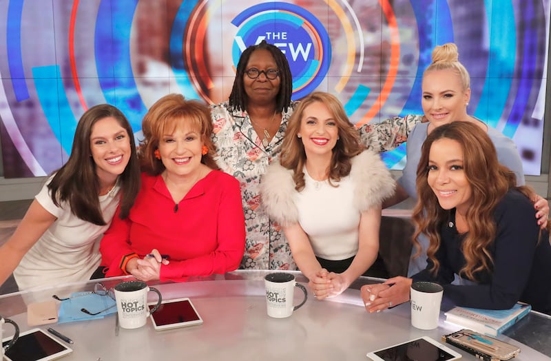 Abby Huntsman with her former co-hosts on "The View."