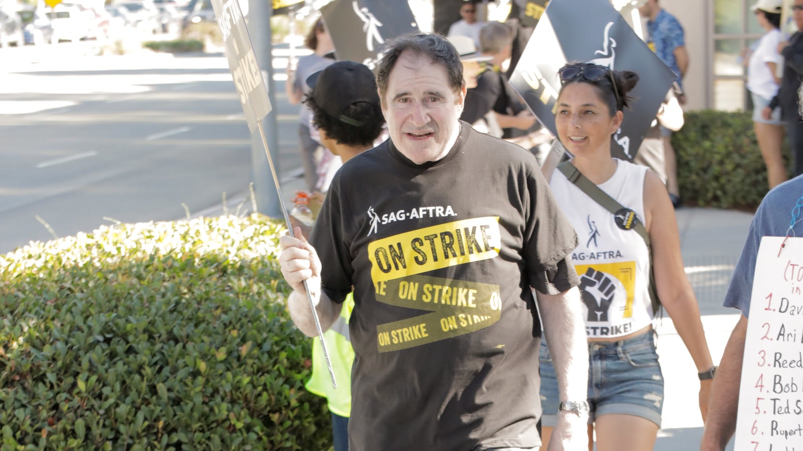Richard Kind is seen on the SAG-AFTRA picket line