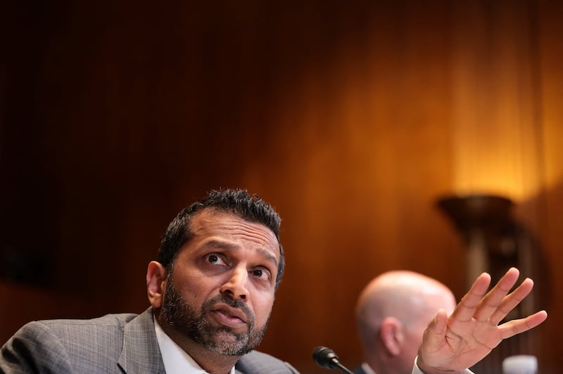 FBI Director Kash Patel testifies before a Senate Appropriations Commerce, Justice, Science, and Related Agencies Subcommittee hearing on U.S. President Donald Trump's FY2027 budget request for the Federal Bureau of Investigation (FBI), the Drug Enforcement Administration (DEA); the United States Marshals Service; and the Bureau of Alcohol, Tobacco, Firearms and Explosives (ATF), on Capitol Hill in Washington, D.C., U.S., May 12, 2026.