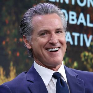 Gavin Newsom speaks onstage during the Clinton Global Initiative