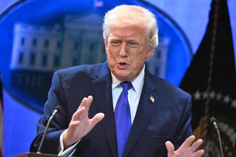 Trump rages in the briefing room after the Supreme Court ruled against him on tariffs.