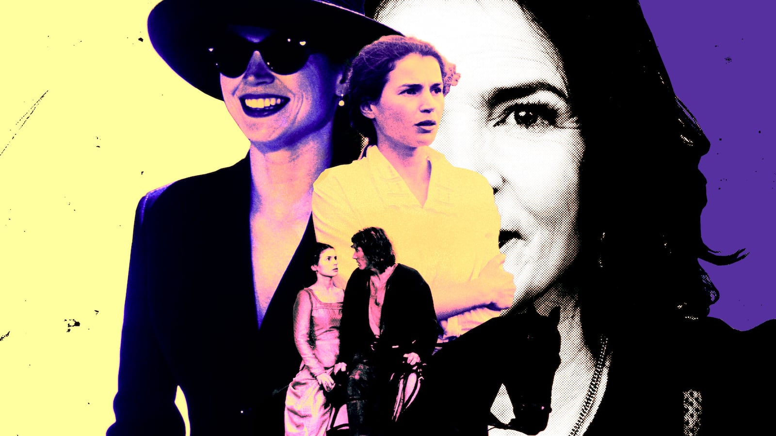 A photo illustration of Julia Ormond from her various roles
