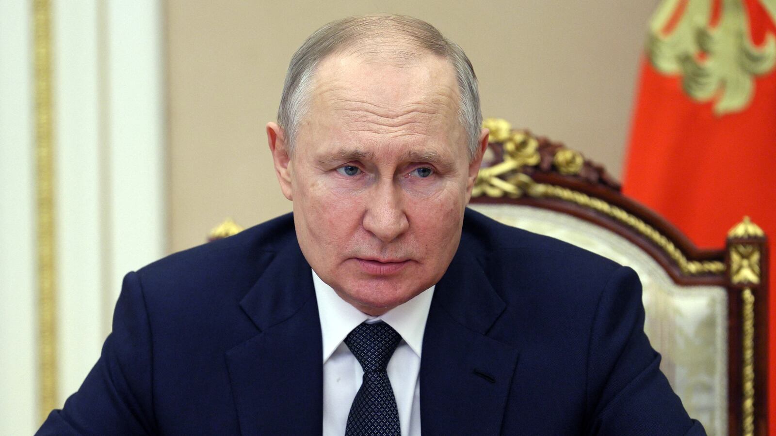Russian President Vladimir Putin chairs a meeting with members of the Security Council via a video link in Moscow, Russia, March 24, 2023.