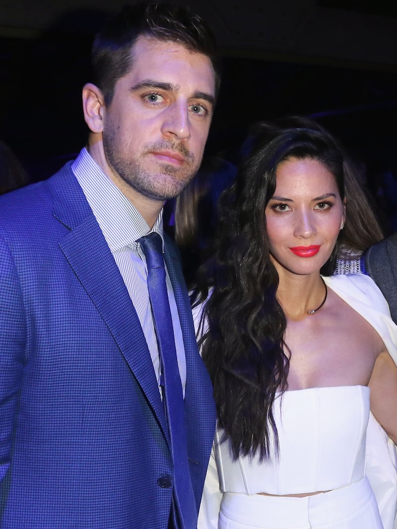 Two chairs were left empty for Aaron Rodgers and then-girlfriend Olivia Munn during Jordan Rodgers' hometown date on The Bachelorette.