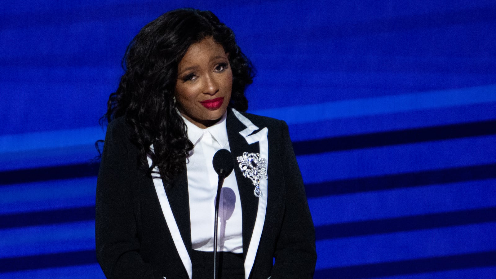 WASHINGTON - AUGUST 19: Rep. Jasmine Crockett, D-Texas, speaks during the 2024 Democratic National Convention at the United Center in Chicago on Monday, August 19, 2024.