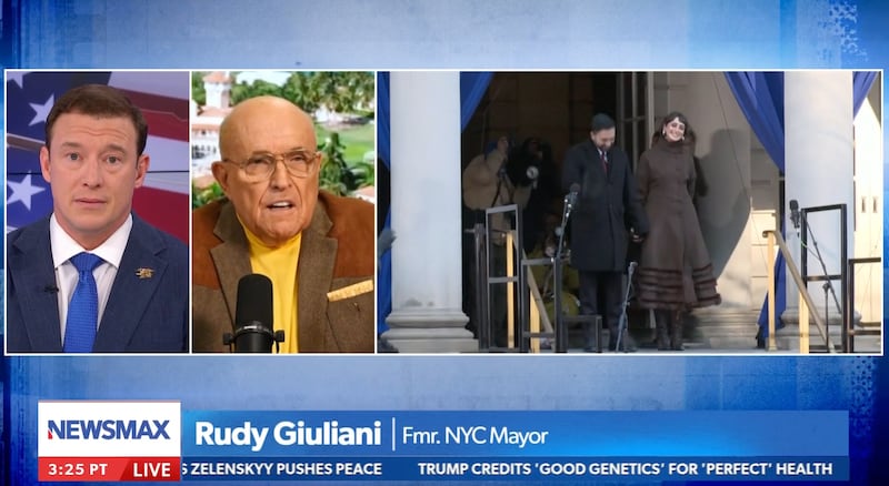 Giuliani opines on Mamdami becoming his successor on Newsmax a day after his tech flub.