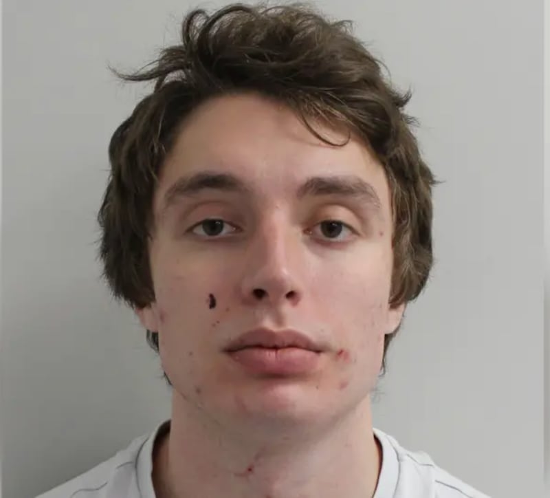 Matvei Rumiantsev's police mugshot taken after his arrest.