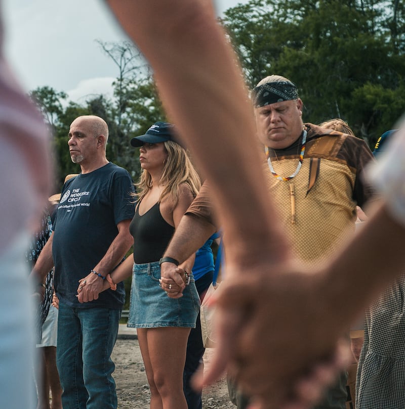 Workers Circles' Freedom Vigils outside of Alligator Alcatraz