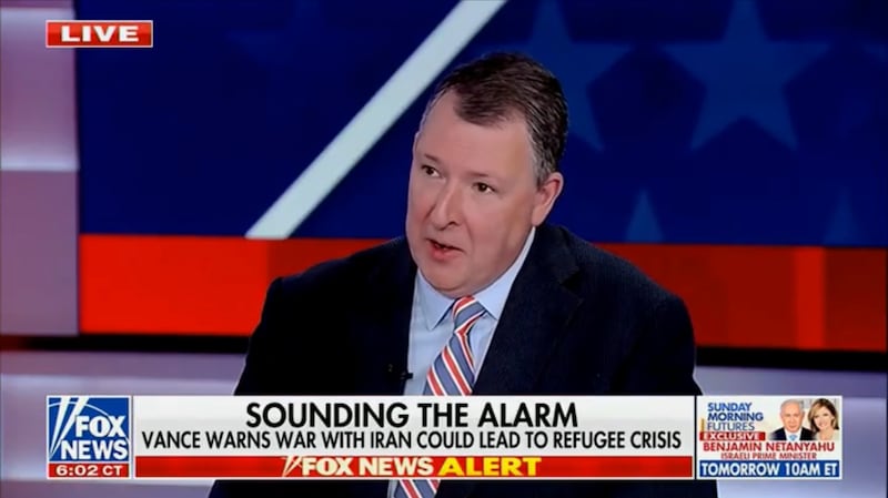 Fox News Commentator Marc Theissen attacks Vance for undermining Trump.