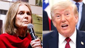 Gloria Steinem and Donald Trump.