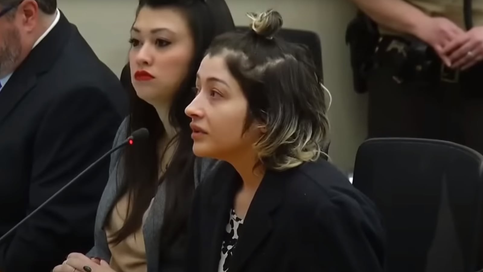 Julia Thaler speaks at her sentencing hearing on Feb. 16, 2023.