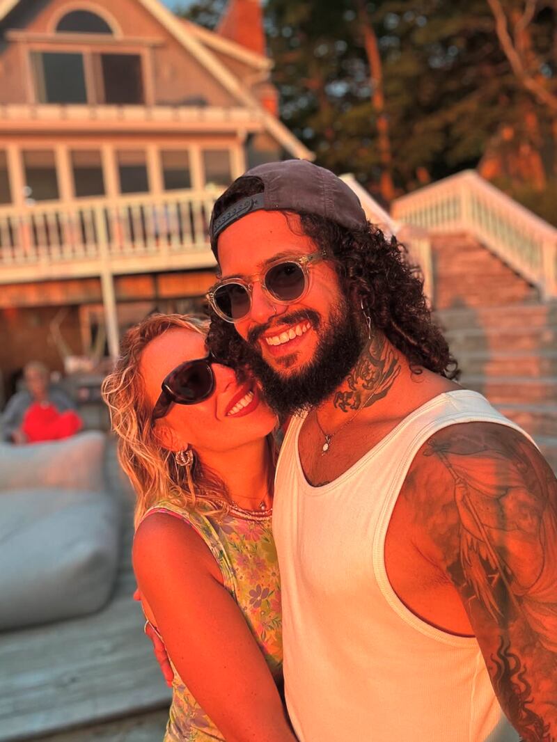 Rachel Leidig and her husband, Guilherme Lemes Cardoso E Silva, who was detained by ICE for about three months.