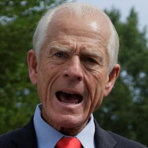 U.S. presidential counselor Peter Navarro speaks to reporters at the White House in Washington, D.C., U.S., August 11, 2026. REUTERS/Evan Vucci