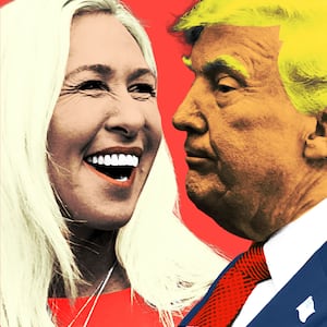 Marjorie Taylor Greene and Donald Trump