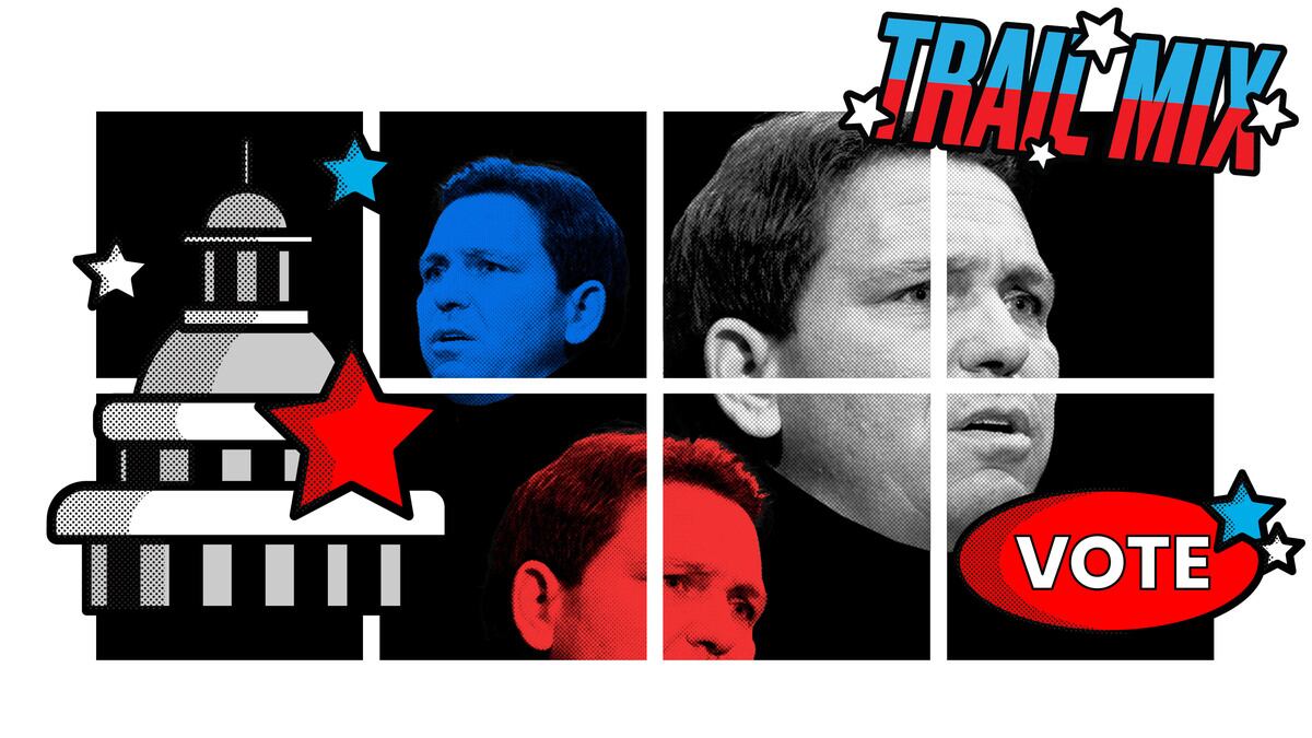 A photo illustration featuring Governor Ron DeSantis