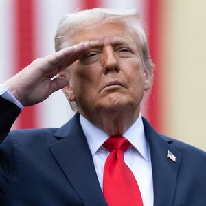 U.S. President Donald Trump at a September 11th observance event in the courtyard of the Pentagon September 11, 2025 in Arlington, Virginia.
