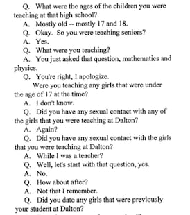 Jeffrey Epstein Dodged Questions About Sex With His Dalton Prep-School