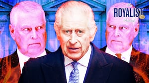 A photo illustration of King Charles and Prince Andrew for the Royalist podcast launch episode.