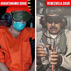 Side-by-side comparison of David Hicks and Nicolas Maduro.