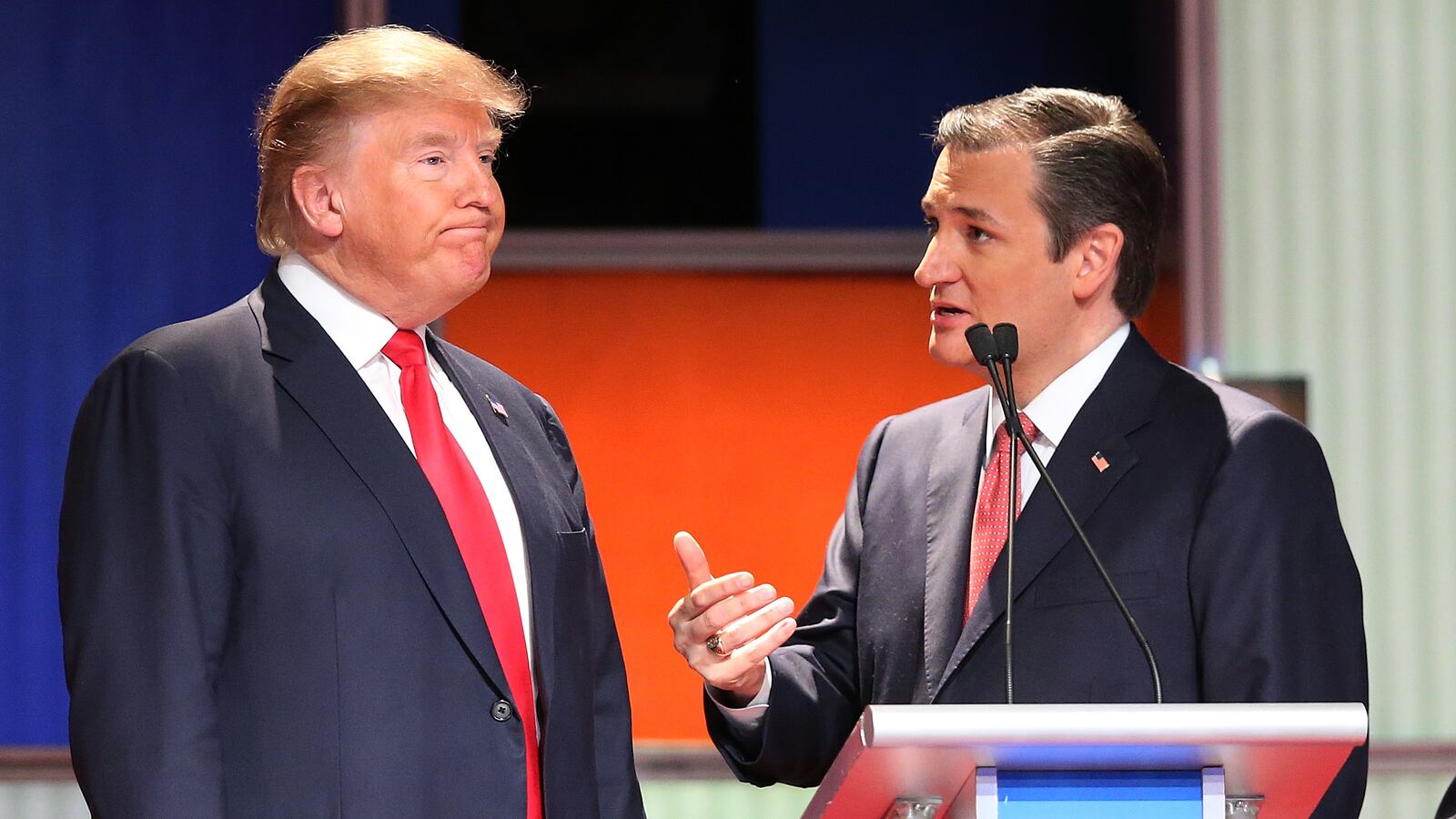 Donald Trump and Ted Cruz