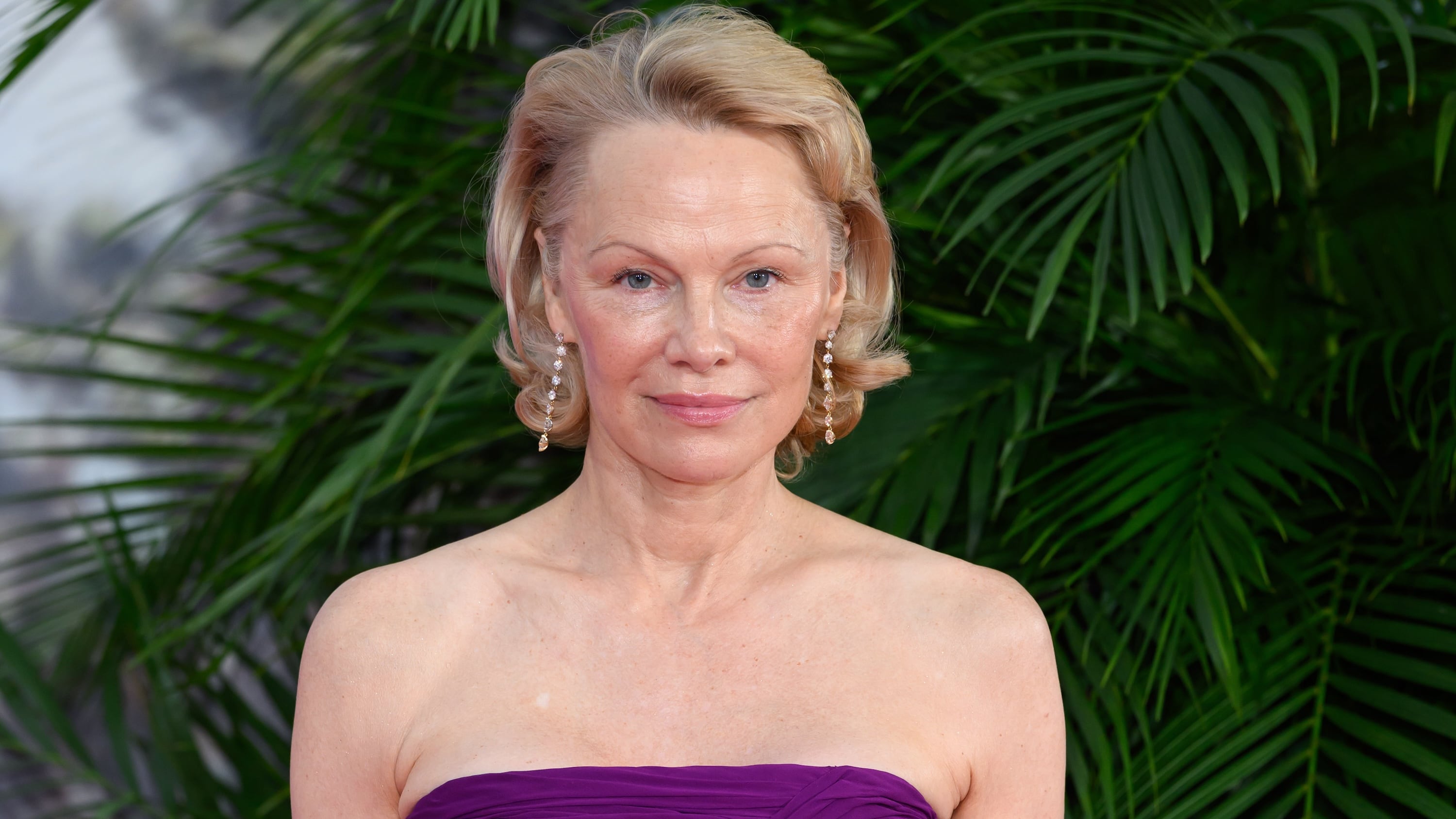 Pamela Anderson attends "The Naked Gun" U.K. Premiere at Cineworld Leicester Square on July 22, 2025, in London.